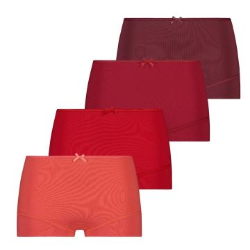 RJ Pure Color Dames Short 4-Pack 'Sunset' 