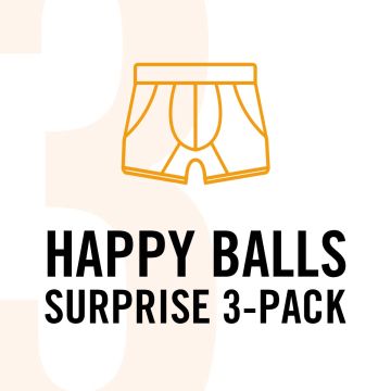 RJ Pure Color Heren Boxershort Happy Balls 3-pack 'Surprise' 