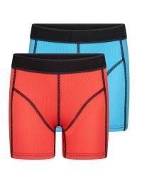 Beeren 2-Pck Mix&Match Jongens Boxer Uni Koraal/Turquoise